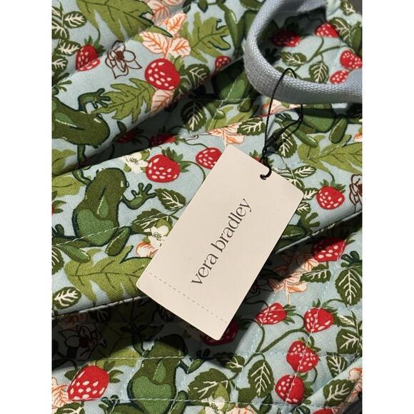 Vera Bradley Frogberry Essential Backpack Book Bag EXACT Frogs Raspberries NWT